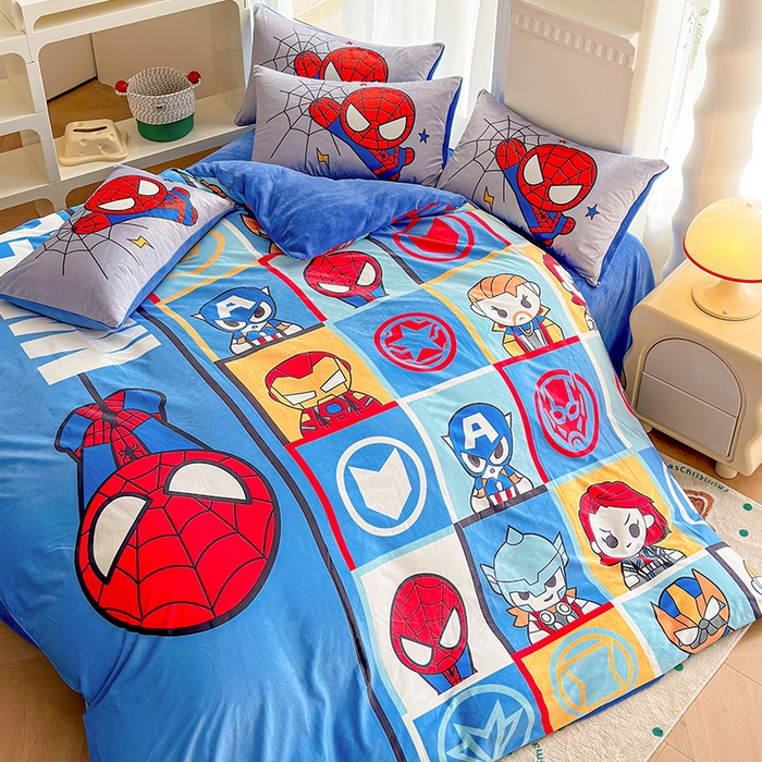 91家纺网 家纺一手货源 找家纺 ds生活馆 2026新款大版卡通水晶绒牛奶绒单被套 英雄联盟