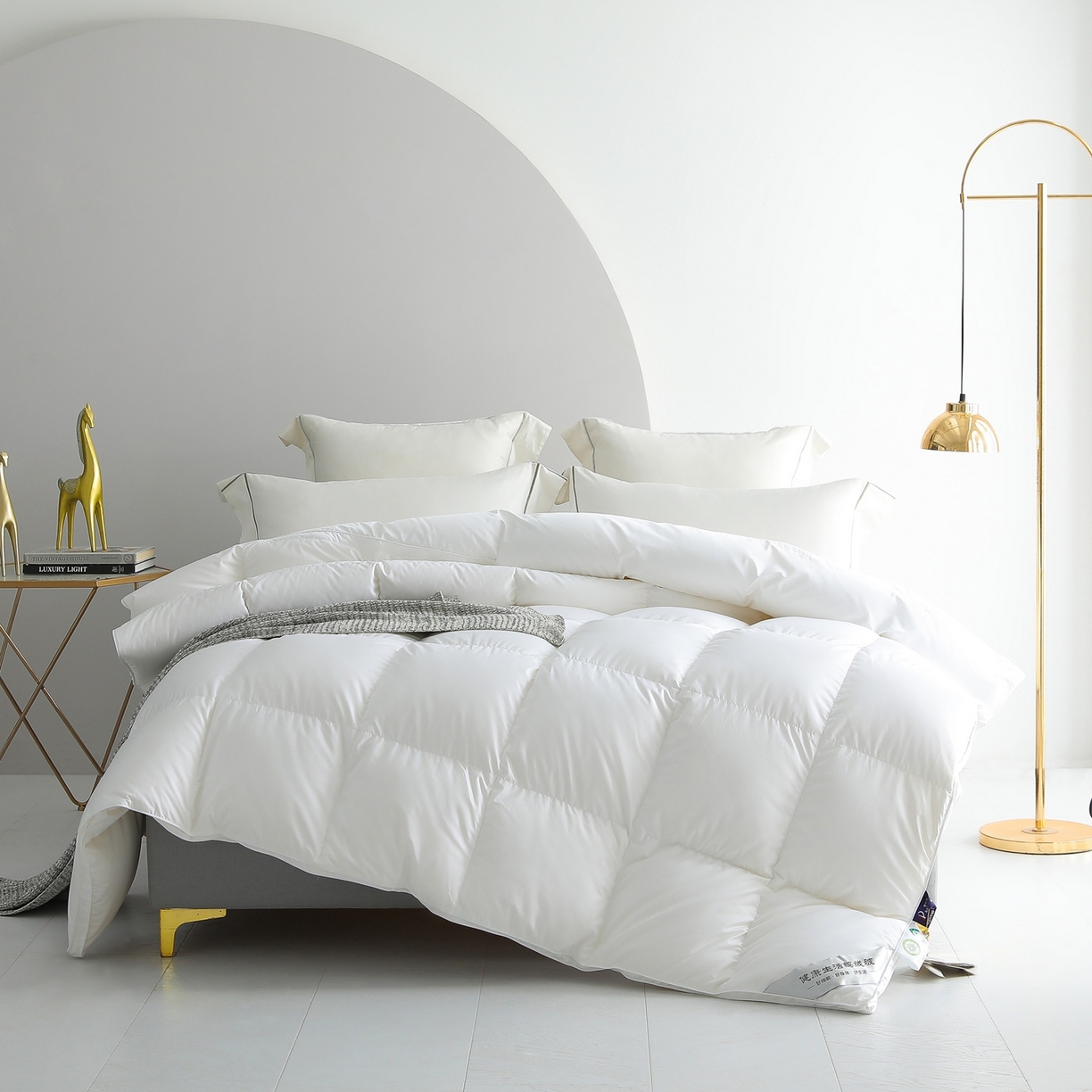 91家纺网 家纺一手货源 找家纺 （总）傲蕾良品 2025新款国货之光华西医学“助眠一号”柔赛丝95%白鹅绒被