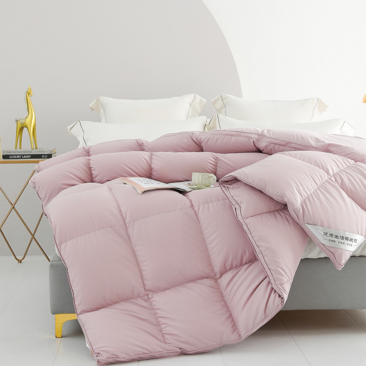 91家纺网 家纺一手货源 找家纺 （总）傲蕾良品 2025新款国货之光华西医学“助眠一号”柔赛丝95%白鹅绒被