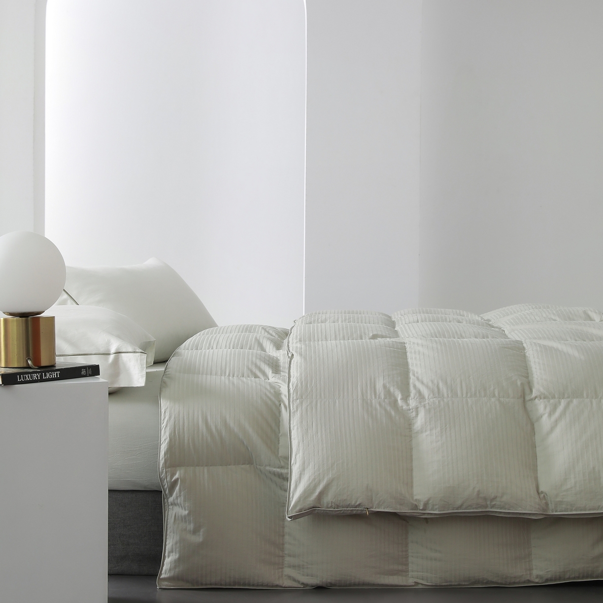 91家纺网 家纺一手货源 找家纺 （总）傲蕾良品 2025新款私享级100支全棉提花95%白鹅绒被