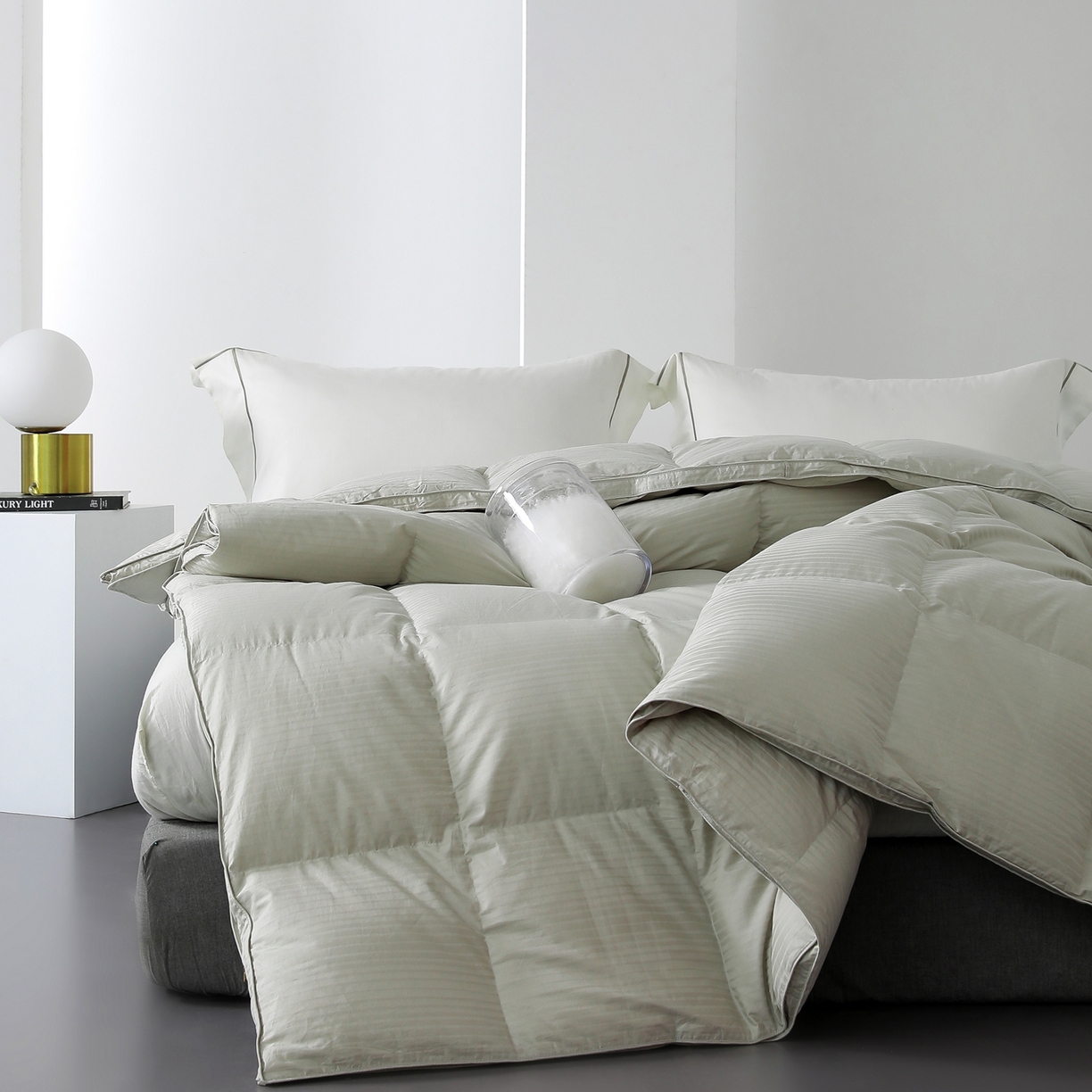 91家纺网 家纺一手货源 找家纺 （总）傲蕾良品 2025新款私享级100支全棉提花95%白鹅绒被