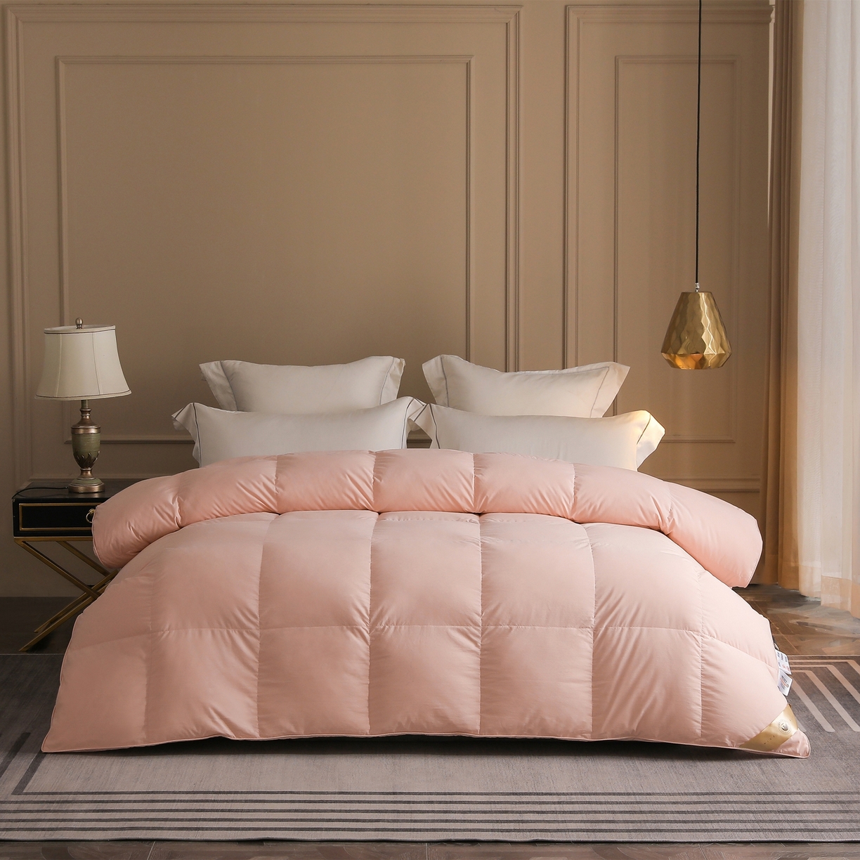 91家纺网 家纺一手货源 找家纺 （总）傲蕾良品 2025新款臻享级天丝磨毛95%白鹅绒被