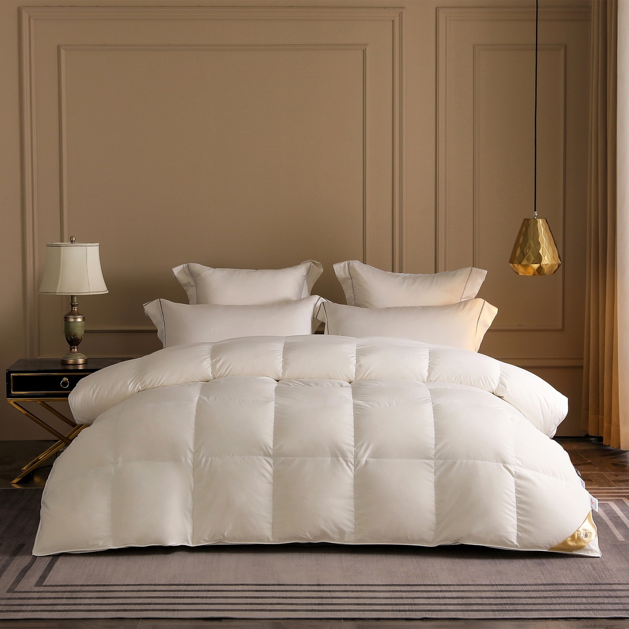 91家纺网 家纺一手货源 找家纺 （总）傲蕾良品 2025新款臻享级天丝磨毛95%白鹅绒被