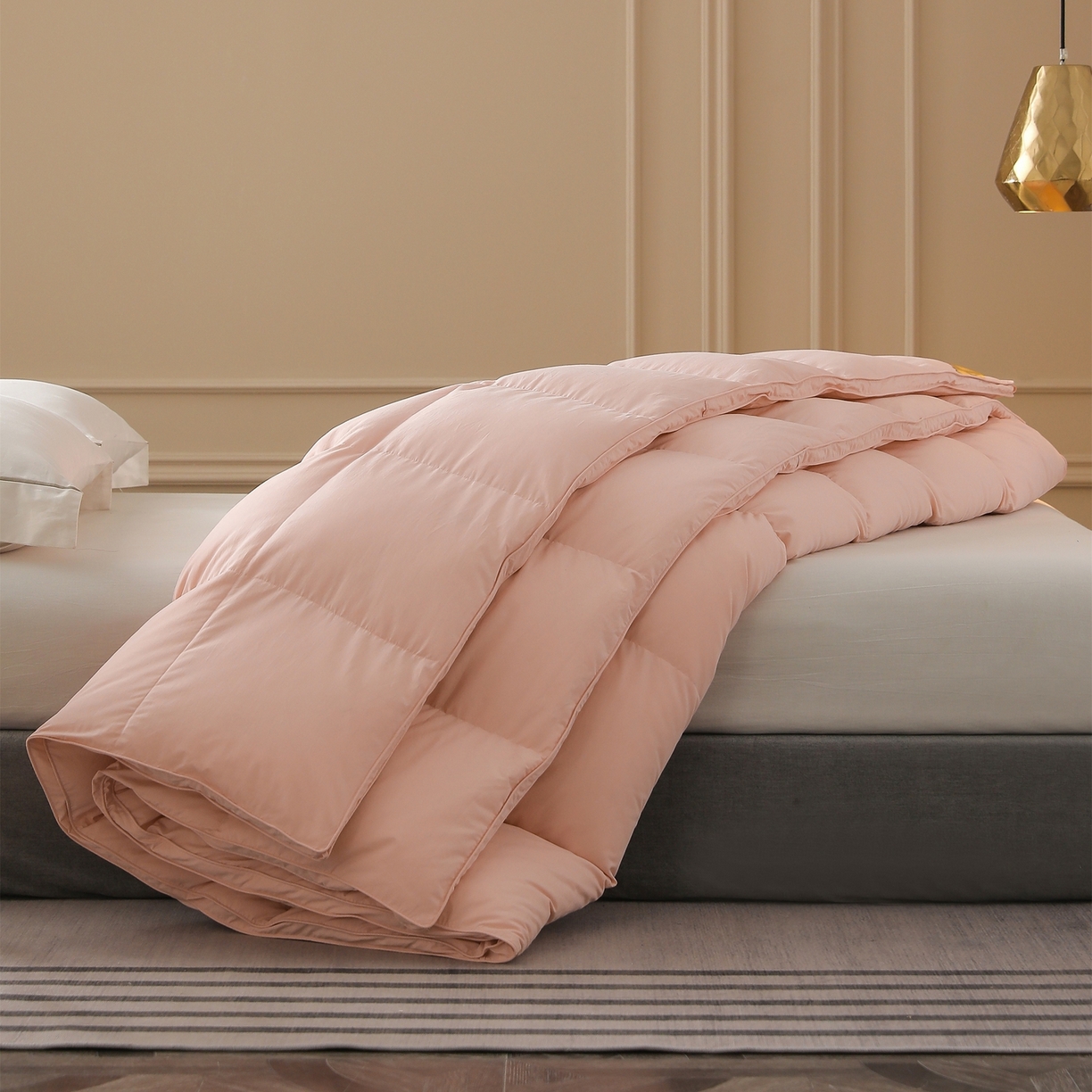 91家纺网 家纺一手货源 找家纺 （总）傲蕾良品 2025新款臻享级天丝磨毛95%白鹅绒被