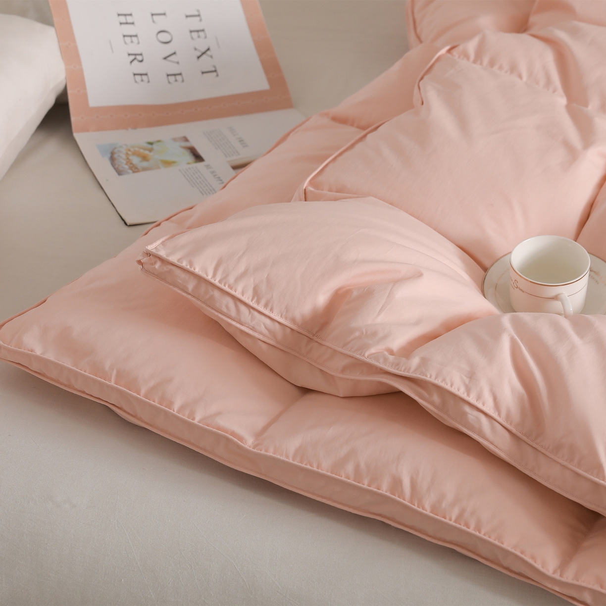 91家纺网 家纺一手货源 找家纺 （总）傲蕾良品 2025新款臻享级天丝磨毛95%白鹅绒被