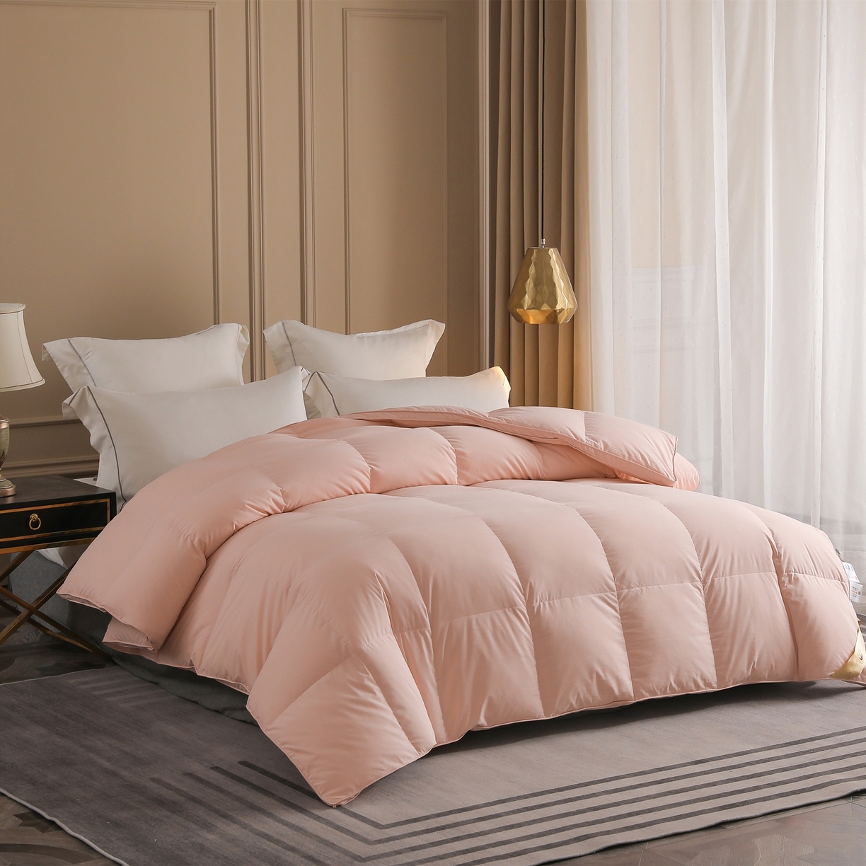 91家纺网 家纺一手货源 找家纺 （总）傲蕾良品 2025新款臻享级天丝磨毛95%白鹅绒被