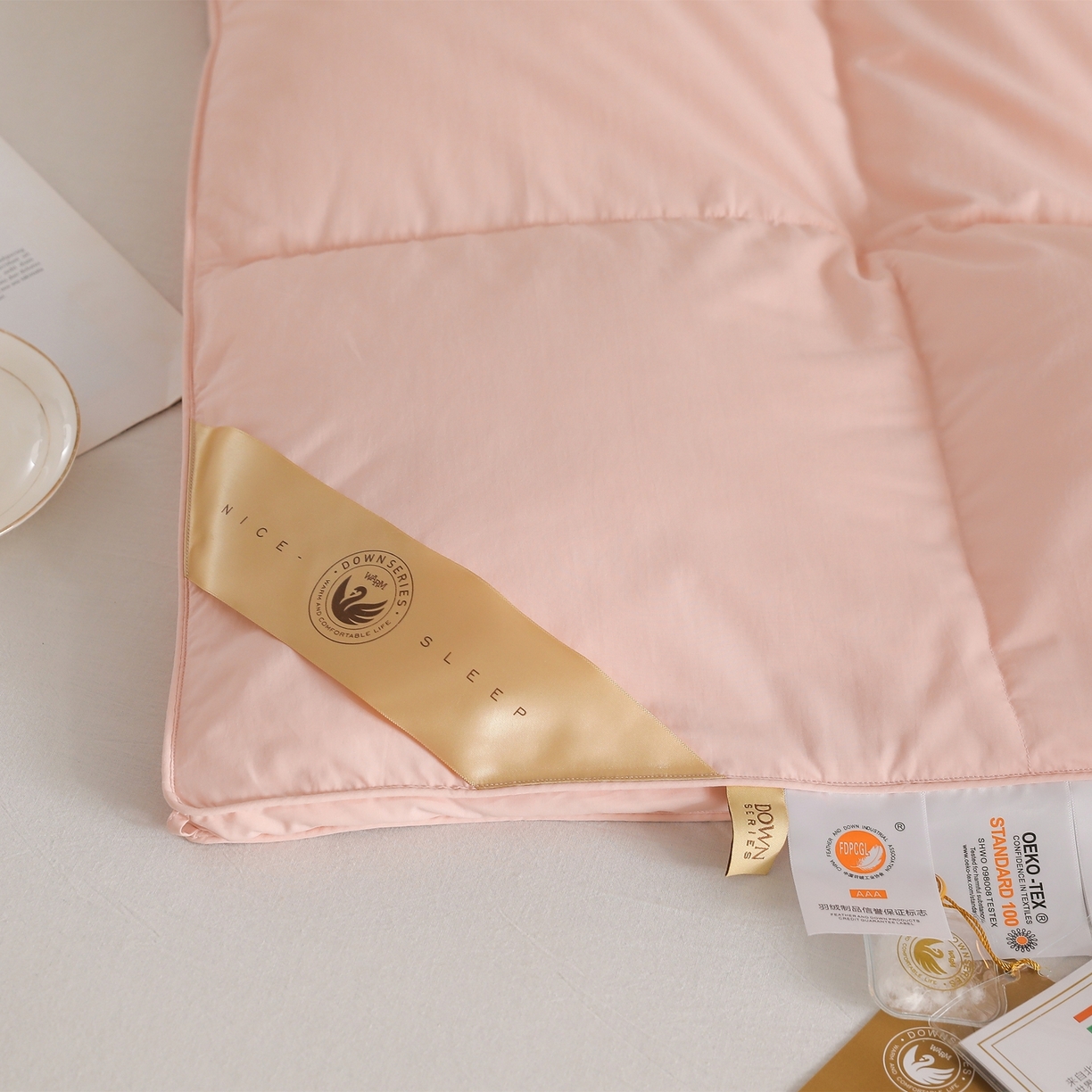 91家纺网 家纺一手货源 找家纺 （总）傲蕾良品 2025新款臻享级天丝磨毛95%白鹅绒被