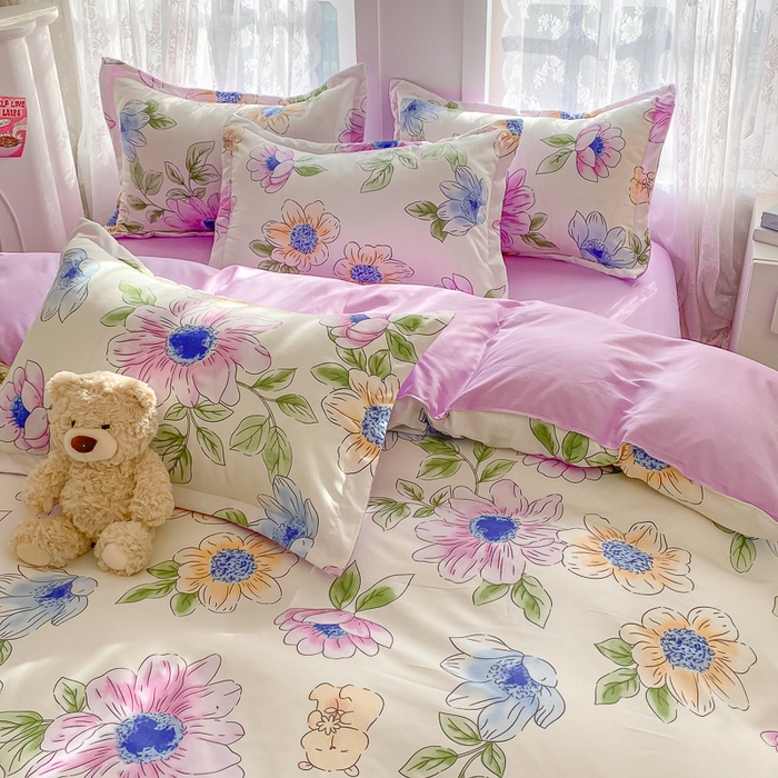 91家纺网 家纺一手货源 找家纺 （总）简冠家纺 2025新款印花植物羊绒磨毛四件套