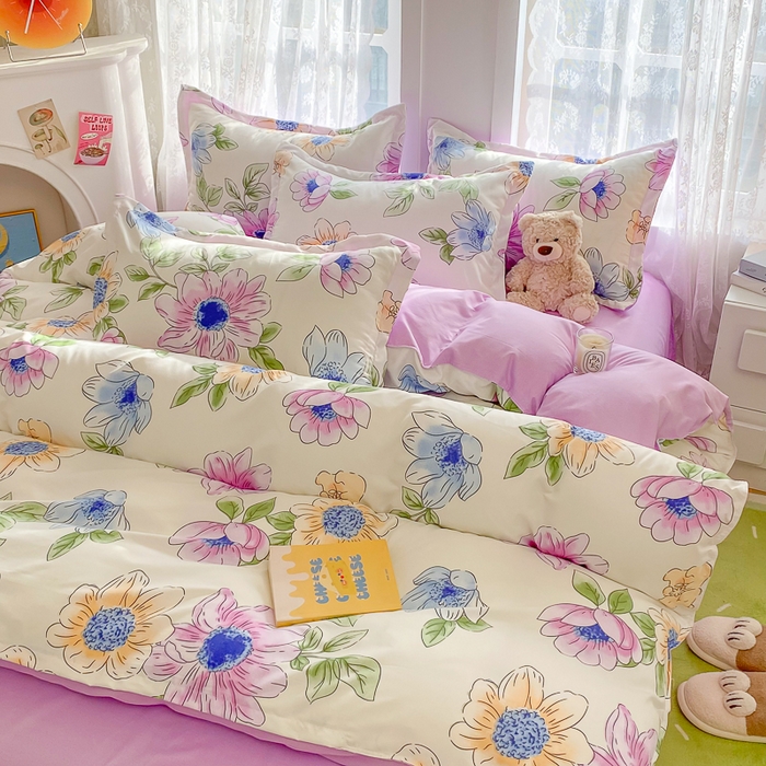 91家纺网 家纺一手货源 找家纺 （总）简冠家纺 2025新款印花植物羊绒磨毛四件套