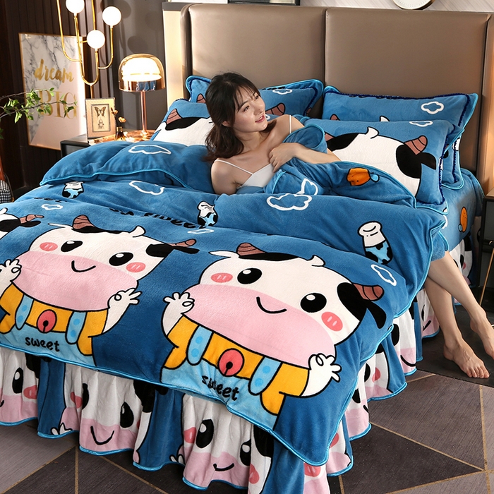 91家纺网 家纺一手货源 找家纺 （总）牵依 2025新款金貂绒四件套牛奶绒四件套