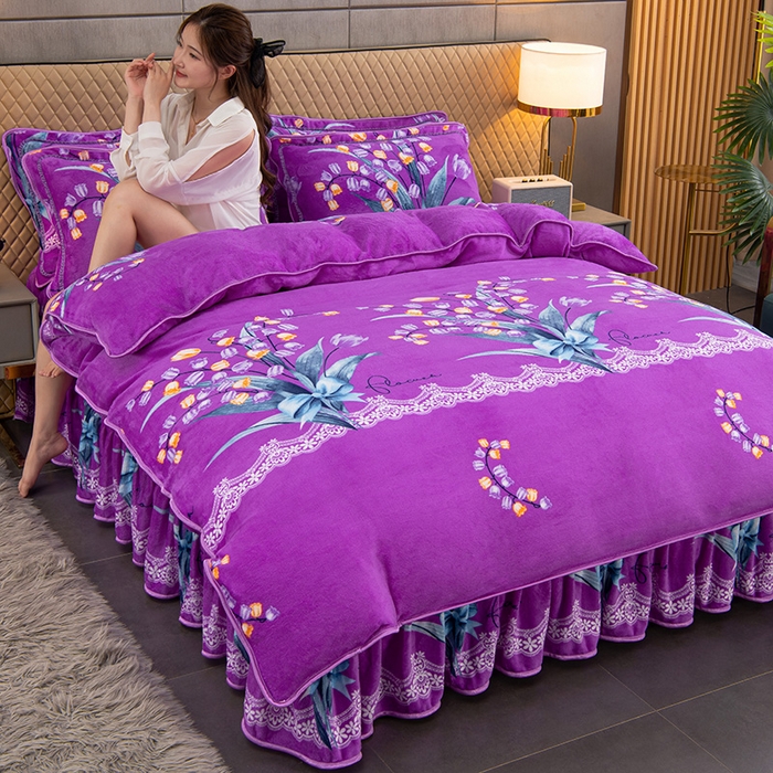 91家纺网 家纺一手货源 找家纺 （总）牵依 2025新款金貂绒四件套牛奶绒四件套