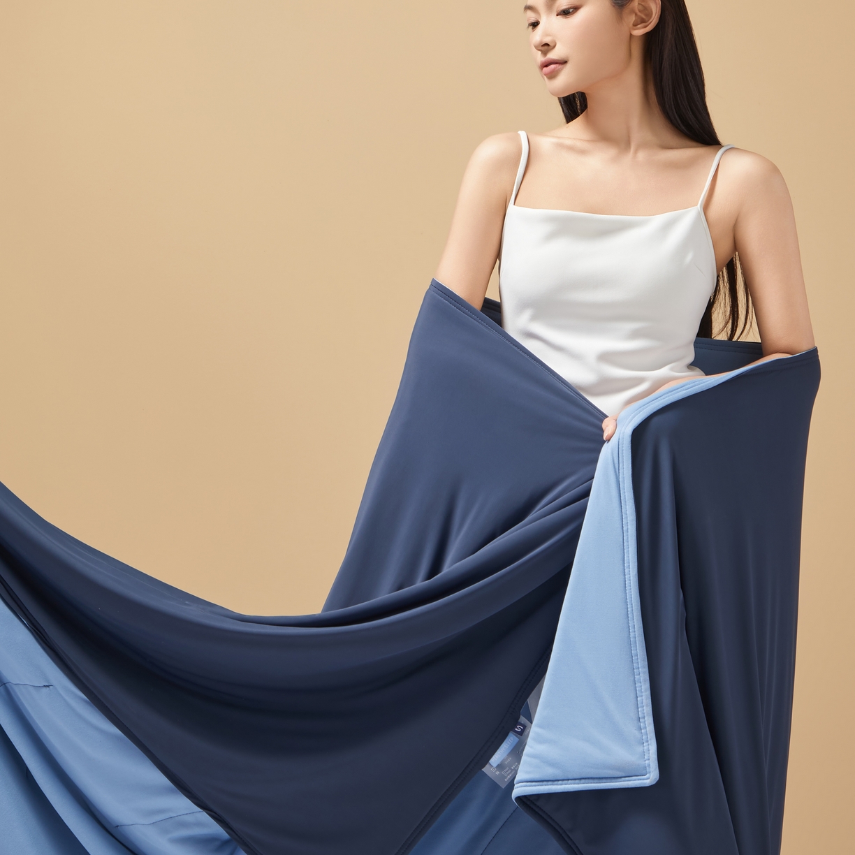 91家纺网 家纺一手货源 找家纺 （总）观月轩家纺 2025新款纯色星球同款深睡双感针织凉感夏被