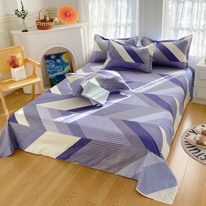 91家纺网 家纺一手货源 找家纺 （总）简冠 2025新款直播热款北欧风亲肤植物羊绒磨毛四件套 