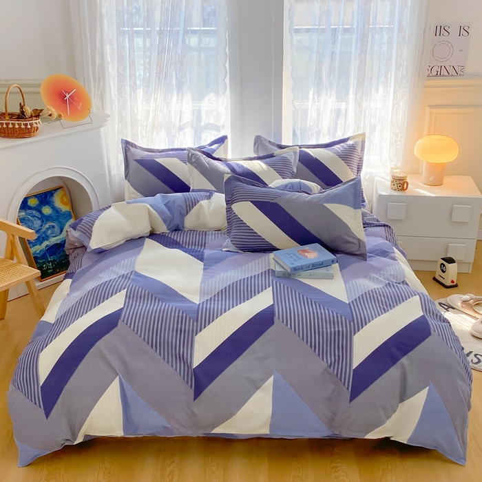 （总）简冠 2025新款直播热款北欧风亲肤植物羊绒磨毛四件套 