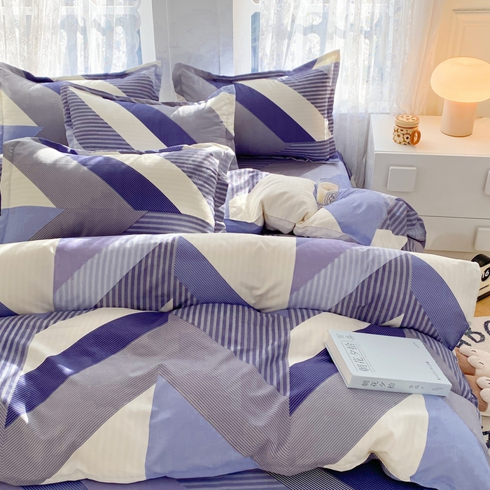 91家纺网 家纺一手货源 找家纺 （总）简冠 2025新款直播热款北欧风亲肤植物羊绒磨毛四件套 