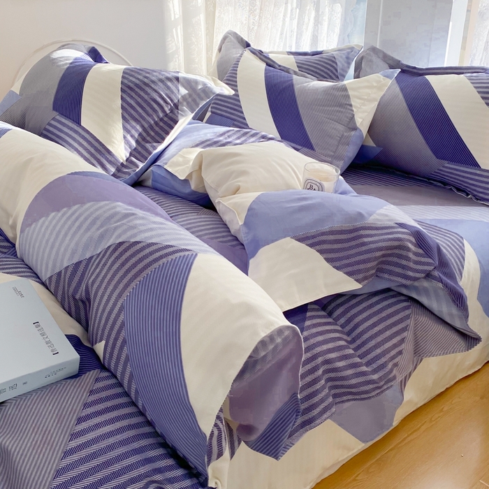 91家纺网 家纺一手货源 找家纺 （总）简冠 2025新款直播热款北欧风亲肤植物羊绒磨毛四件套 