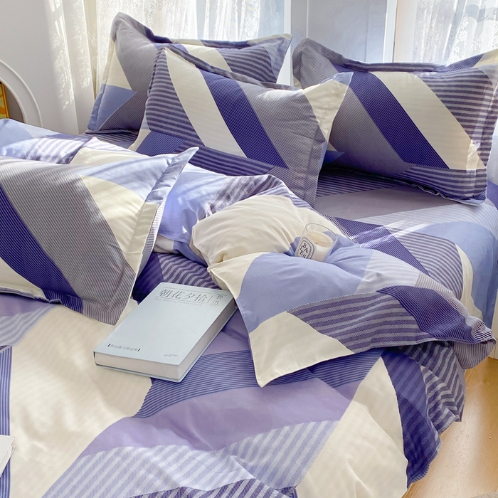 91家纺网 家纺一手货源 找家纺 （总）简冠 2025新款直播热款北欧风亲肤植物羊绒磨毛四件套 