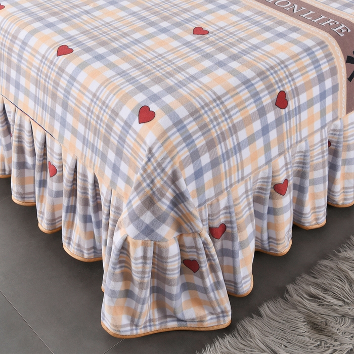 91家纺网 家纺一手货源 找家纺 牵依 2025新款金貂绒四件套牛奶绒四件套爱心蓝