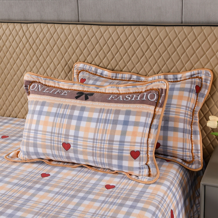 91家纺网 家纺一手货源 找家纺 牵依 2025新款金貂绒四件套牛奶绒四件套爱心蓝