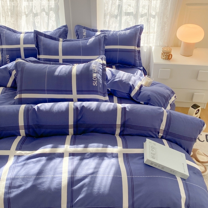 91家纺网 家纺一手货源 找家纺 简冠家纺 2025新款印花植物羊绒磨毛四件套 玛格丽