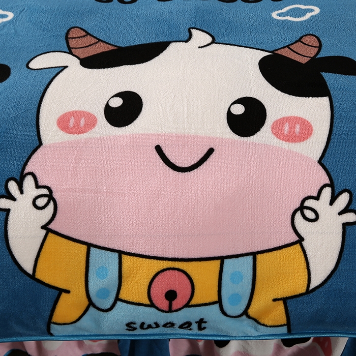 91家纺网 家纺一手货源 找家纺 牵依 2025新款金貂绒四件套牛奶绒四件套发财牛牛