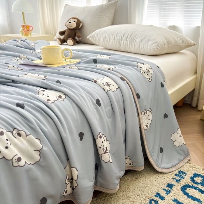 91家纺网 家纺一手货源 找家纺 （总）观月轩家纺 2025新款亲肤舒适凉感丝夏被夏凉被空调被