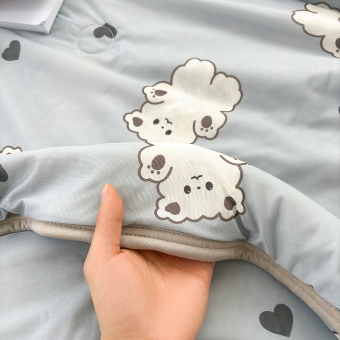 91家纺网 家纺一手货源 找家纺 观月轩家纺 2025新款亲肤舒适凉感丝夏被夏凉被空调被 爱心熊-灰