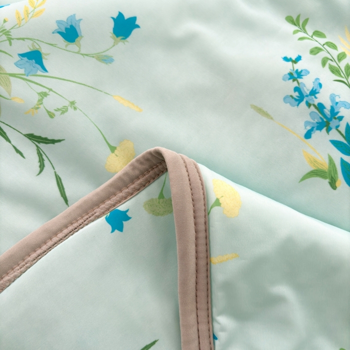 91家纺网 家纺一手货源 找家纺 观月轩家纺 2025新款亲肤舒适凉感丝夏被夏凉被空调被 仙草-蓝