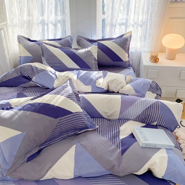 91家纺网 家纺一手货源 找家纺 简冠家纺 2025直播爆款北欧风亲肤植物羊绒磨毛四件套 格悦传奇