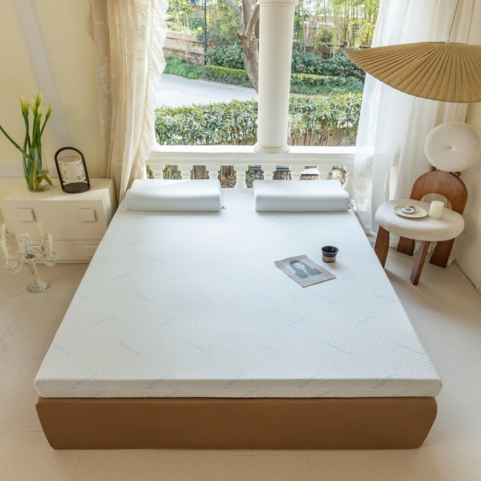 91家纺网 家纺一手货源 找家纺 （总）美丽折家纺 2025新款鸟眼布乳胶床垫内套+针织棉床垫外套