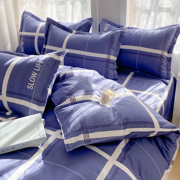 91家纺网 家纺一手货源 找家纺 简冠家纺 2025直播爆款北欧风亲肤植物羊绒磨毛四件套 玛格丽