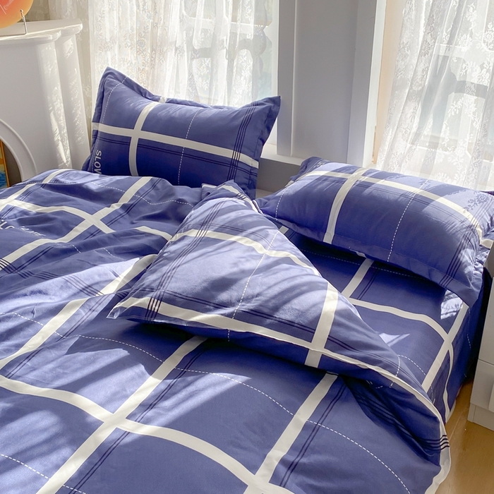 91家纺网 家纺一手货源 找家纺 简冠家纺 2025直播爆款北欧风亲肤植物羊绒磨毛四件套 玛格丽