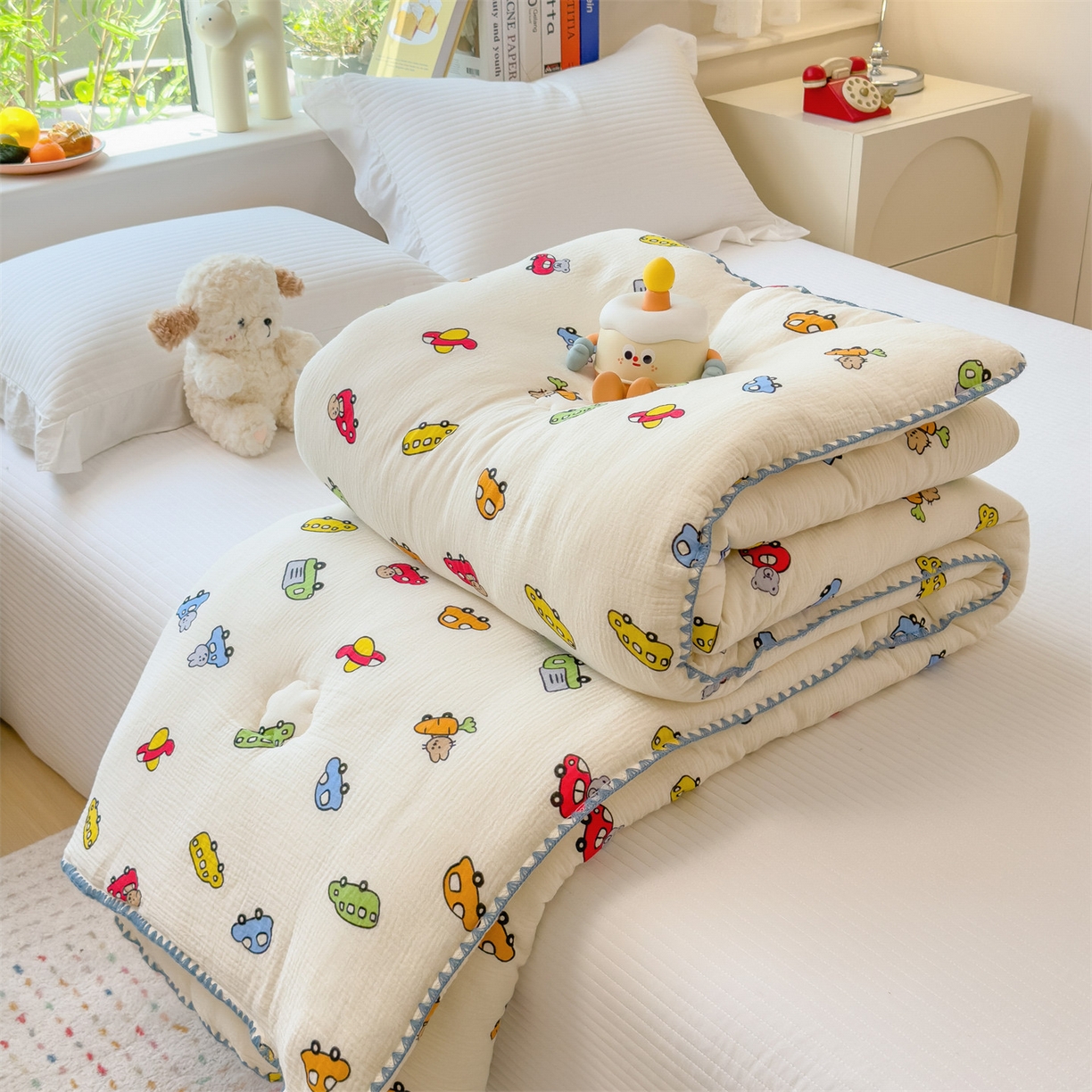 91家纺网 家纺一手货源 找家纺 （总）观月轩家纺 2025新款全棉纯棉大豆冬被春秋被被子被芯（10%大豆纤维包检测）