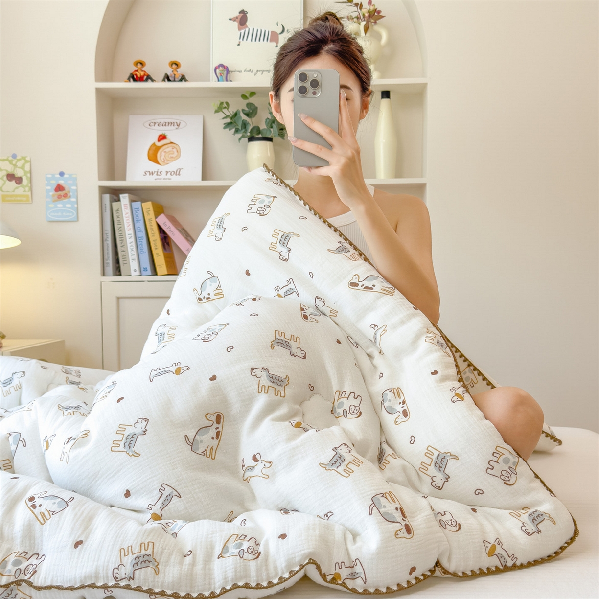 91家纺网 家纺一手货源 找家纺 （总）观月轩家纺 2025新款全棉纯棉大豆冬被春秋被被子被芯（10%大豆纤维包检测）