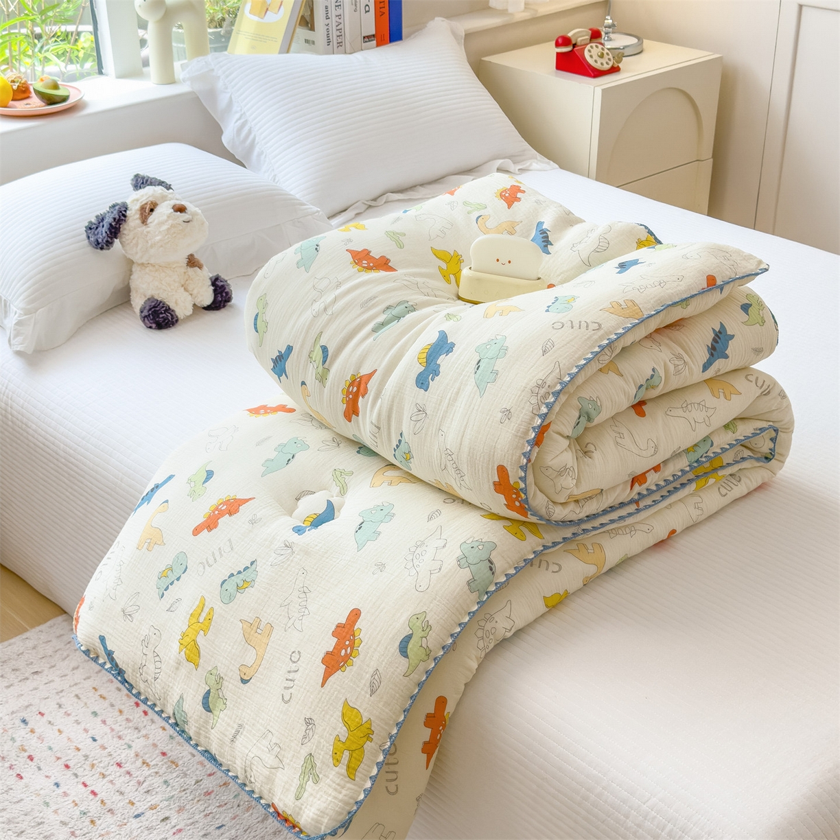 91家纺网 家纺一手货源 找家纺 （总）观月轩家纺 2025新款全棉纯棉大豆冬被春秋被被子被芯（10%大豆纤维包检测）