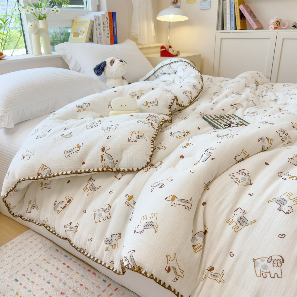 91家纺网 家纺一手货源 找家纺 （总）观月轩家纺 2025新款全棉纯棉大豆冬被春秋被被子被芯（10%大豆纤维包检测）