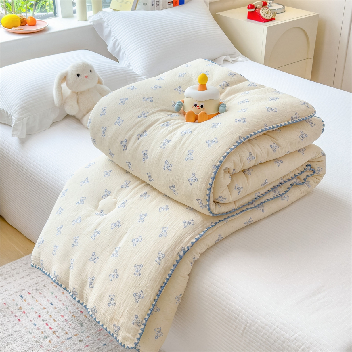 91家纺网 家纺一手货源 找家纺 （总）观月轩家纺 2025新款全棉纯棉大豆冬被春秋被被子被芯（10%大豆纤维包检测）