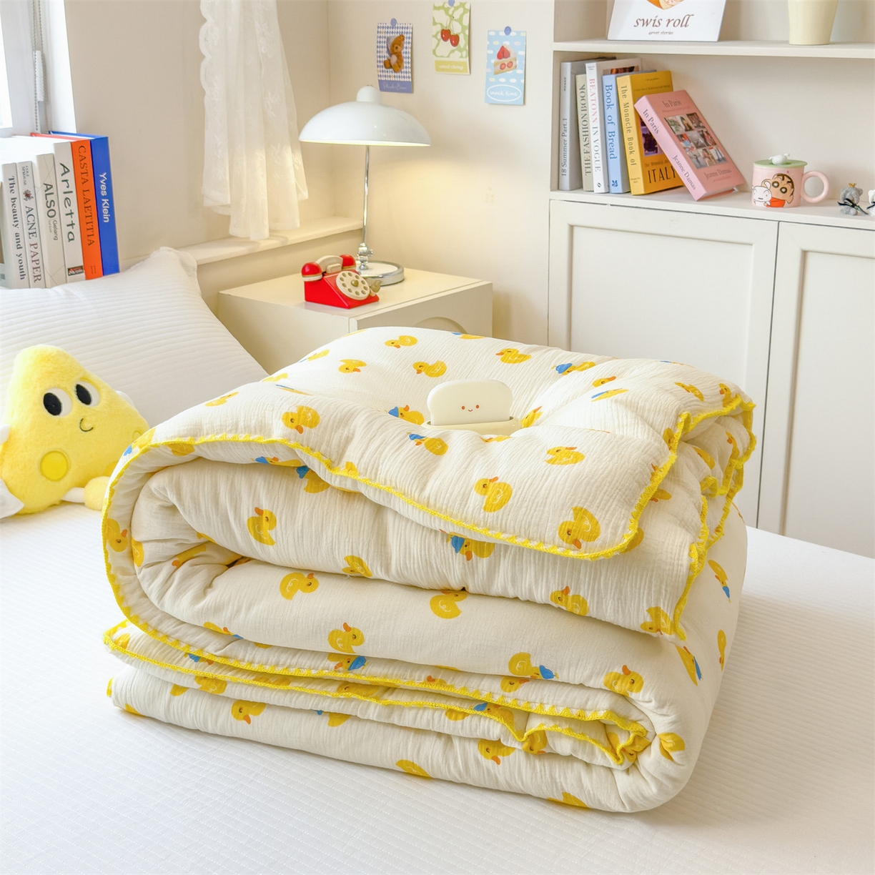 91家纺网 家纺一手货源 找家纺 观月轩家纺 2025新款全棉纯棉大豆冬被春秋被被子被芯（10%大豆纤维包检测） 冬被-元气鸭