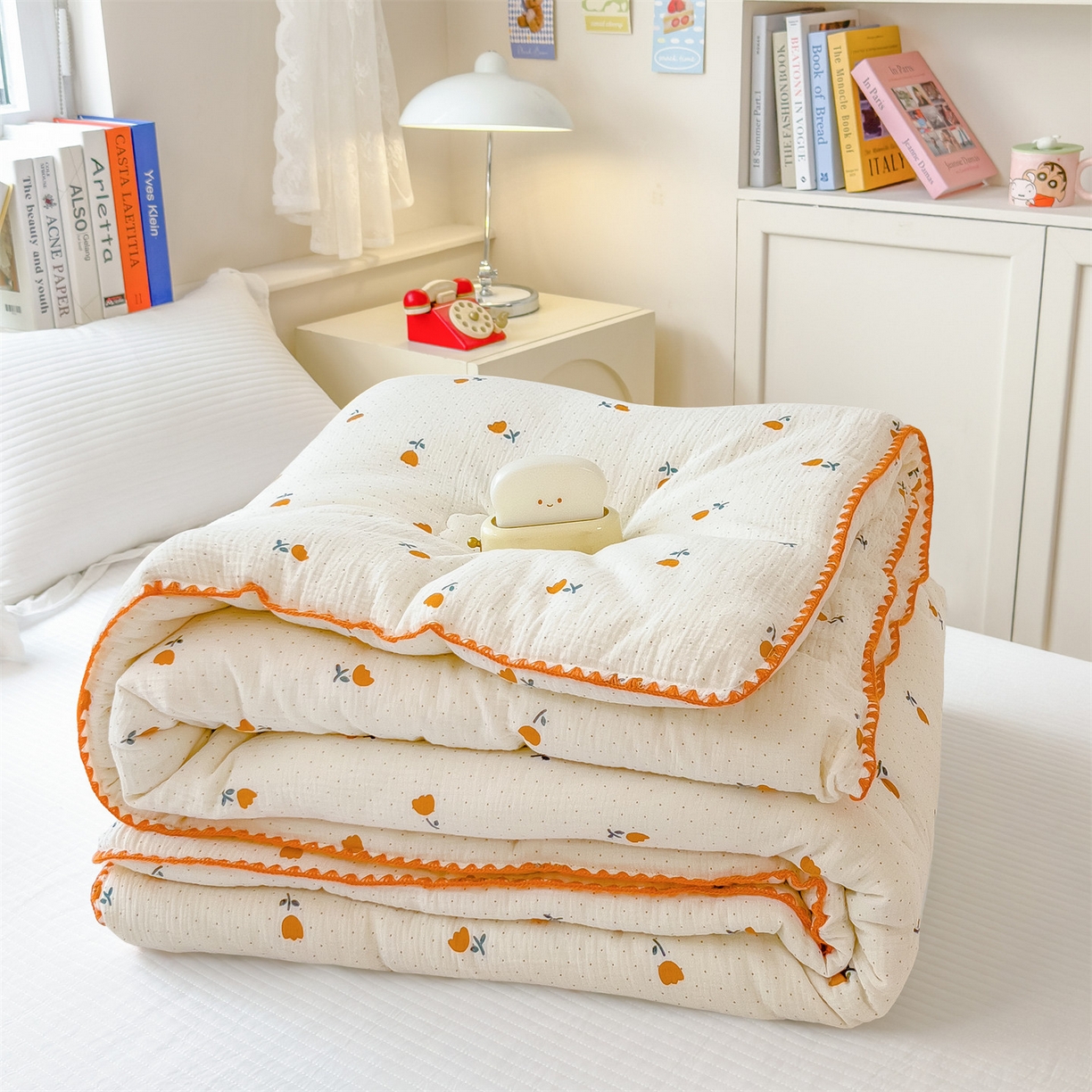 91家纺网 家纺一手货源 找家纺 观月轩家纺 2025新款全棉纯棉大豆冬被春秋被被子被芯（10%大豆纤维包检测） 冬被-小花花