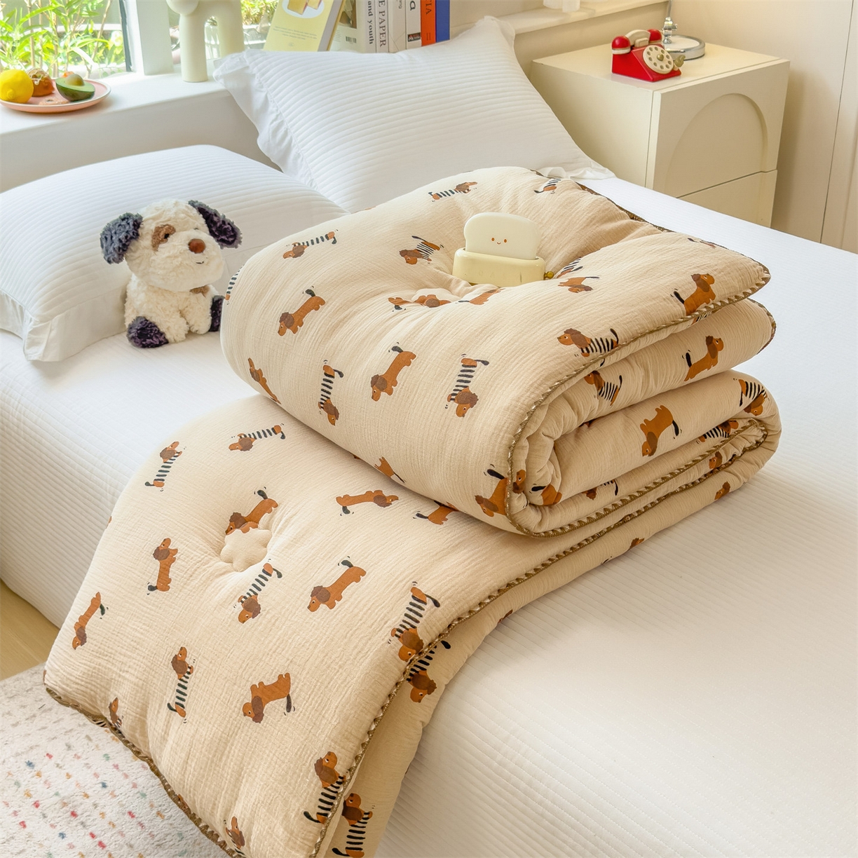 91家纺网 家纺一手货源 找家纺 （总）观月轩家纺 2025新款全棉纯棉大豆冬被春秋被被子被芯（10%大豆纤维包检测）