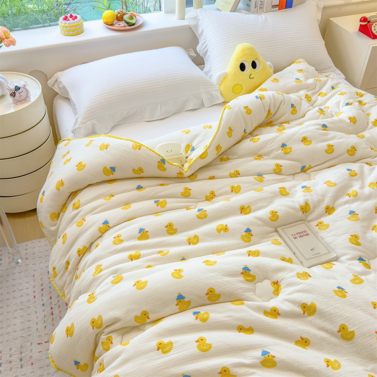 91家纺网 家纺一手货源 找家纺 观月轩家纺 2025新款全棉纯棉大豆冬被春秋被被子被芯（10%大豆纤维包检测） 冬被-元气鸭