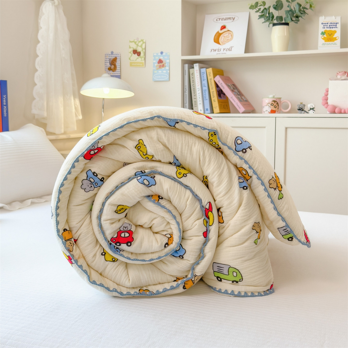 91家纺网 家纺一手货源 找家纺 观月轩家纺 2025新款全棉纯棉大豆冬被春秋被被子被芯（10%大豆纤维包检测） 冬被-小汽车