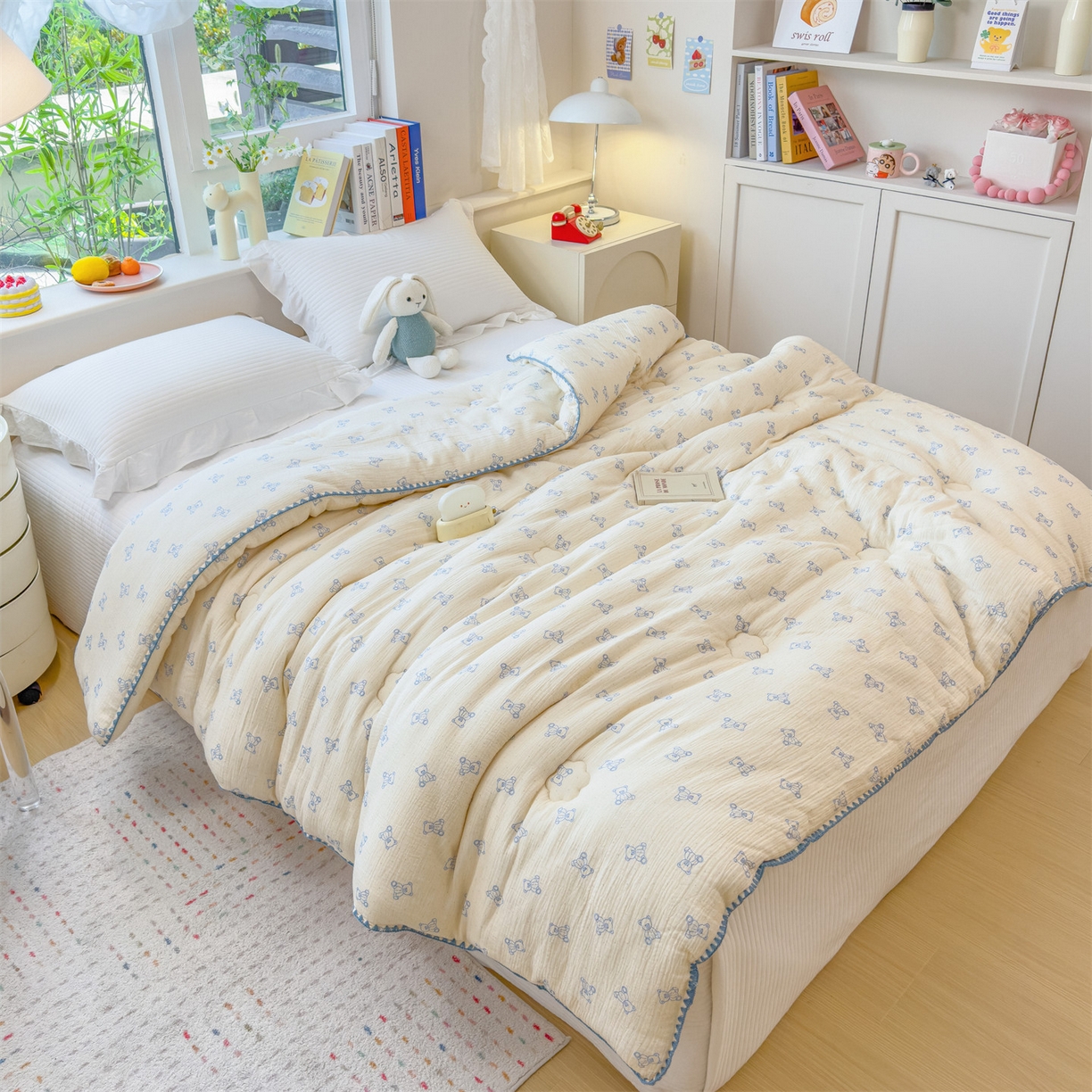 91家纺网 家纺一手货源 找家纺 观月轩家纺 2025新款全棉纯棉大豆冬被春秋被被子被芯（10%大豆纤维包检测） 冬被-熊多多