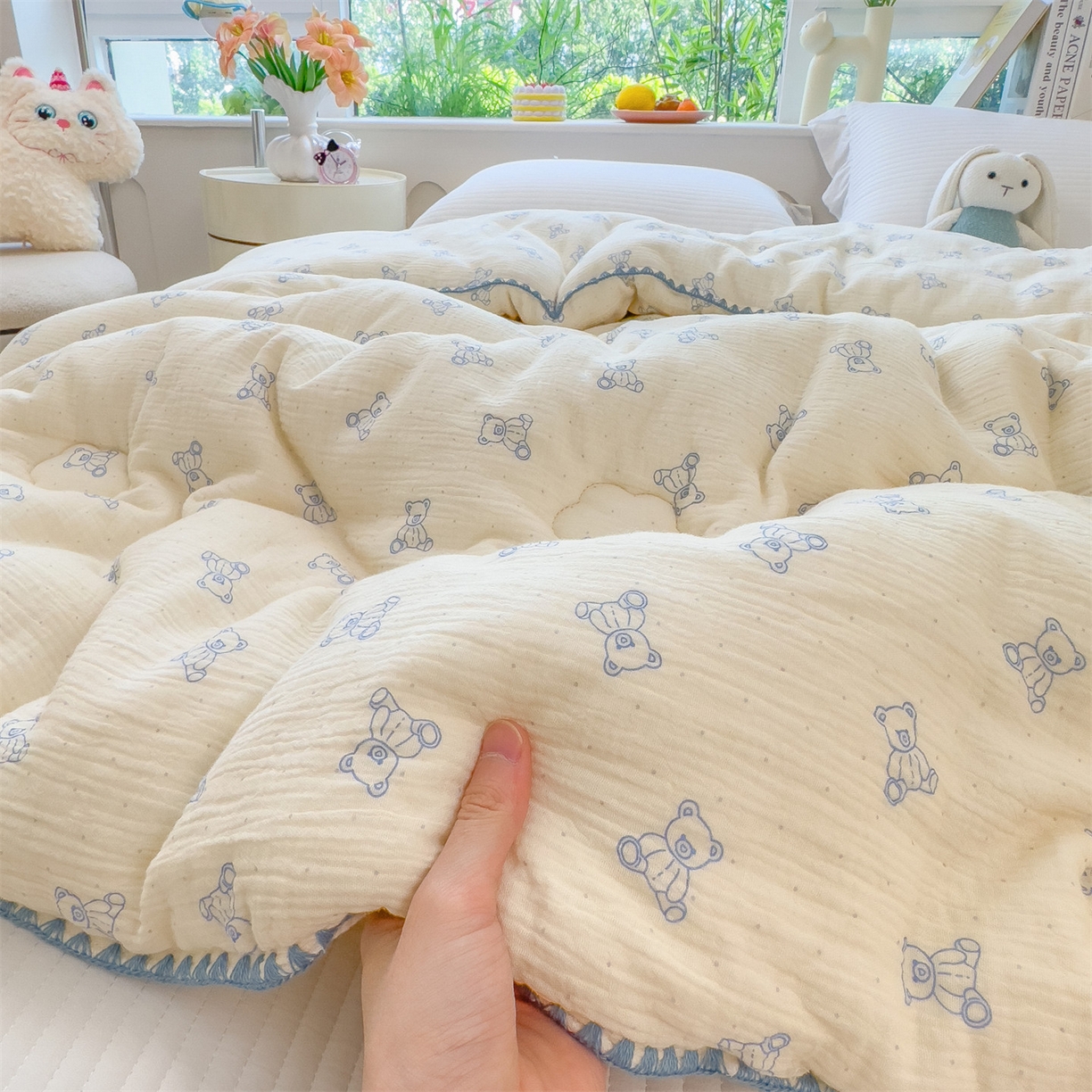 91家纺网 家纺一手货源 找家纺 观月轩家纺 2025新款全棉纯棉大豆冬被春秋被被子被芯（10%大豆纤维包检测） 冬被-熊多多