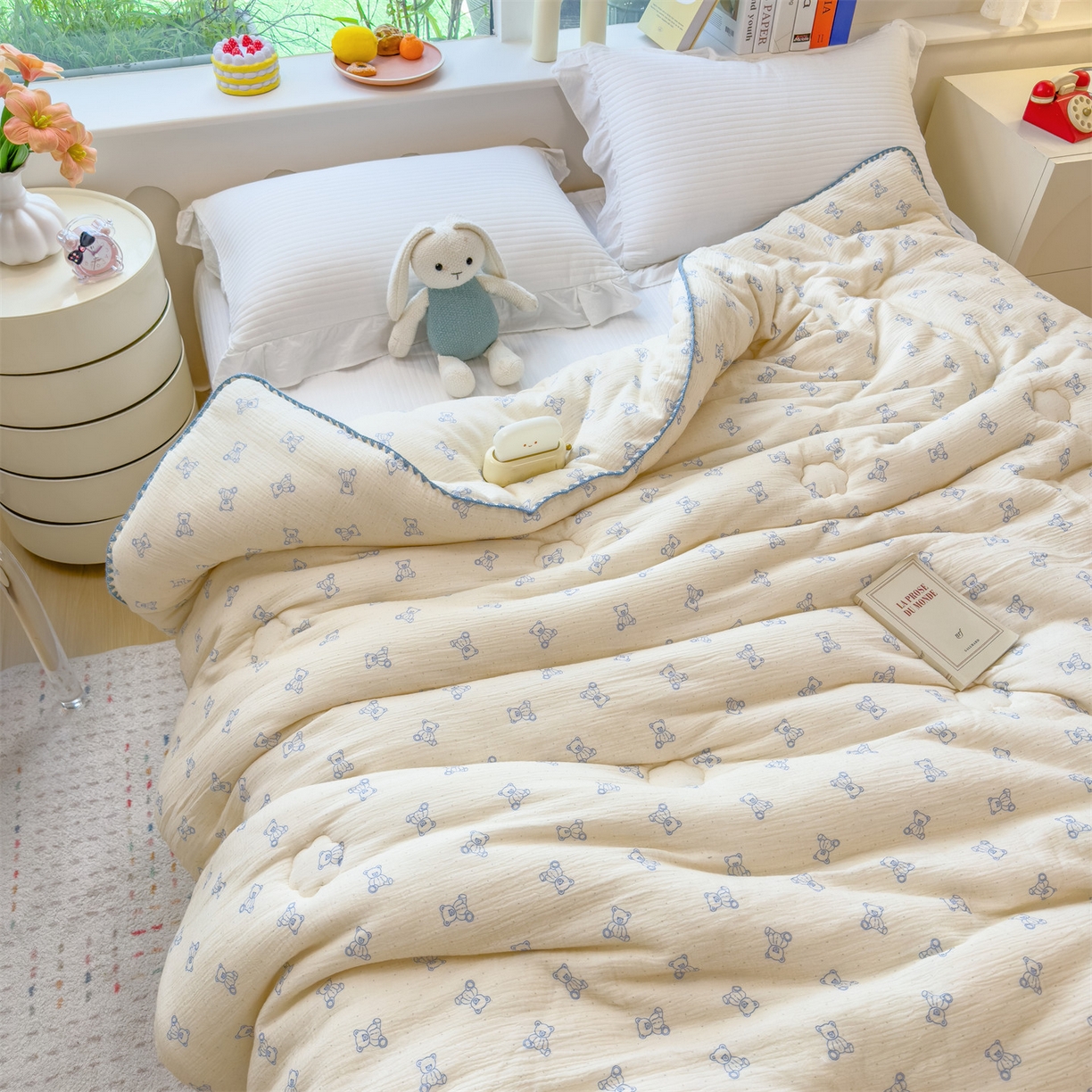 91家纺网 家纺一手货源 找家纺 观月轩家纺 2025新款全棉纯棉大豆冬被春秋被被子被芯（10%大豆纤维包检测） 冬被-熊多多