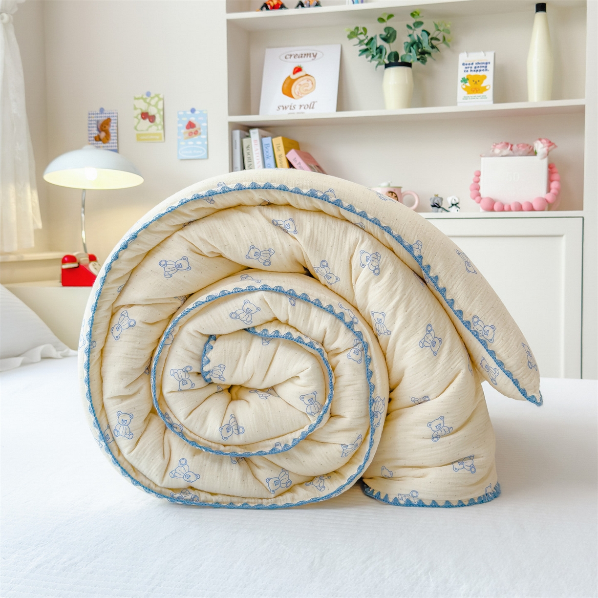 91家纺网 家纺一手货源 找家纺 观月轩家纺 2025新款全棉纯棉大豆冬被春秋被被子被芯（10%大豆纤维包检测） 冬被-熊多多