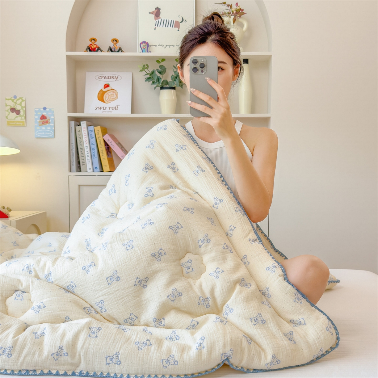 91家纺网 家纺一手货源 找家纺 观月轩家纺 2025新款全棉纯棉大豆冬被春秋被被子被芯（10%大豆纤维包检测） 冬被-熊多多