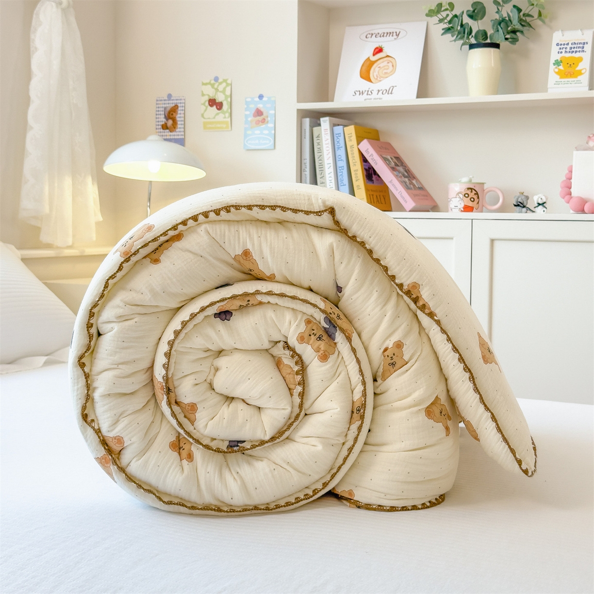 91家纺网 家纺一手货源 找家纺 观月轩家纺 2025新款全棉纯棉大豆冬被春秋被被子被芯（10%大豆纤维包检测） 冬被-小玩偶