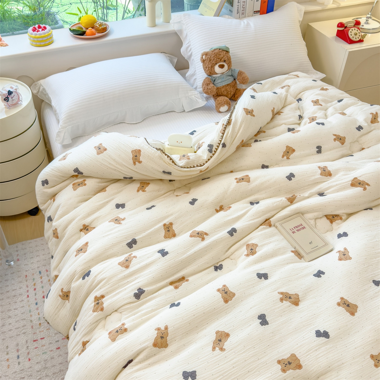 91家纺网 家纺一手货源 找家纺 观月轩家纺 2025新款全棉纯棉大豆冬被春秋被被子被芯（10%大豆纤维包检测） 冬被-小玩偶