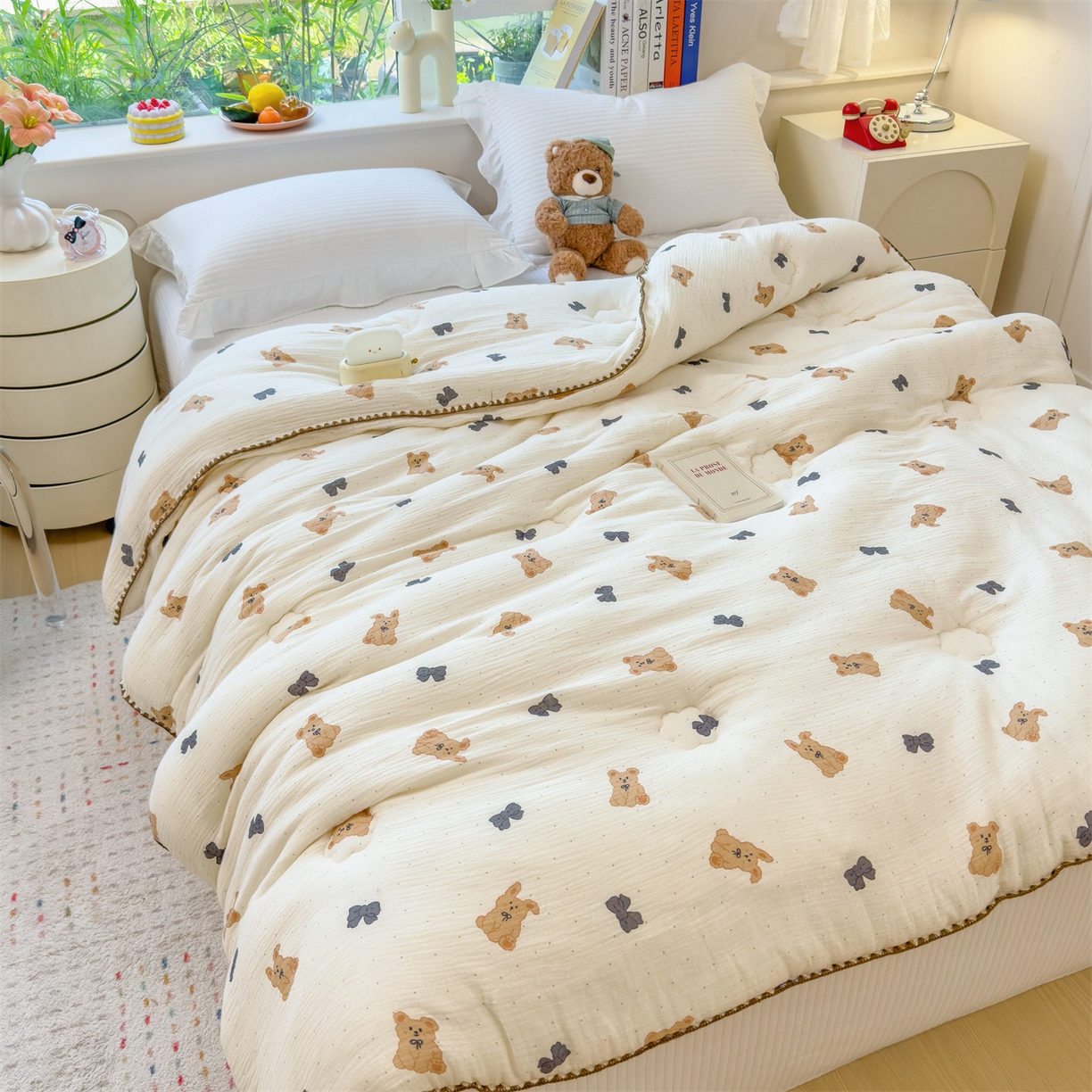 91家纺网 家纺一手货源 找家纺 观月轩家纺 2025新款全棉纯棉大豆冬被春秋被被子被芯（10%大豆纤维包检测） 冬被-小玩偶